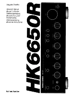 Harman Kardon HK6650R Instruction Manual предпросмотр