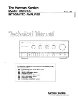 Harman Kardon HK6800 Technical Manual предпросмотр