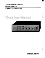 Harman Kardon HK825 Technical Manual preview