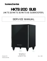 Preview for 1 page of Harman Kardon HKTS 200 SUB Service Manual