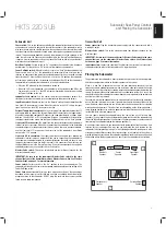 Preview for 3 page of Harman Kardon HKTS 220 SUB Owner'S Manual