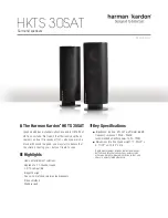 Предварительный просмотр 1 страницы Harman Kardon HKTS 30SAT Specifications