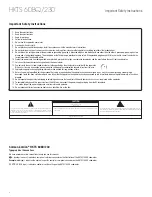 Preview for 2 page of Harman Kardon HKTS 60BQ/230 Owner'S Manual