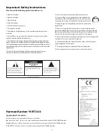 Preview for 2 page of Harman Kardon HKTS 60BQ/230 User Manual