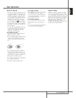 Preview for 13 page of Harman Kardon HS 500 Owner'S Manual