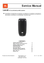 Предварительный просмотр 1 страницы Harman Kardon JBL Link 20 Service Manual