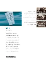 Preview for 1 page of Harman Kardon KP 1 Specifications