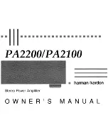 Harman Kardon PA2100 Owner'S Manual предпросмотр