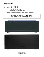 Предварительный просмотр 1 страницы Harman Kardon PA5800 SIGNATURE 2.1 Service Manual