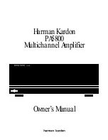 Предварительный просмотр 1 страницы Harman Kardon PA5800 Owner'S Manual