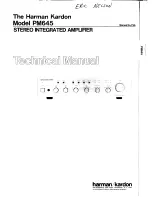 Harman Kardon PM645 Technical Manual preview