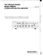 Предварительный просмотр 1 страницы Harman Kardon PM665 Technical Manual