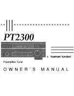 Harman Kardon PT2300 Owner'S Manual preview