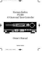 Harman Kardon PT2500 Owner'S Manual preview