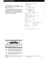 Предварительный просмотр 2 страницы Harman Kardon RTD292 Owner'S Manual