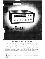 Harman Kardon STEREO RECITAL TA224 Instructional Manual preview