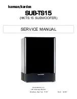 Preview for 1 page of Harman Kardon SUB-TS15 Service Manual