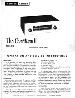 Preview for 1 page of Harman Kardon T-12 Operating And Service Instructions