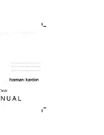 Harman Kardon TD420 Owner'S Manual preview