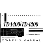 Harman Kardon TD4200 Owner'S Manual предпросмотр