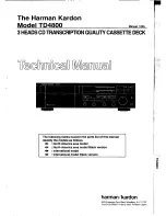 Harman Kardon TD4800 Technical Manual preview