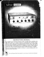 Предварительный просмотр 1 страницы Harman Kardon The Chorale A260 Instruction Manual