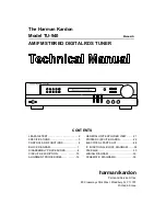 Предварительный просмотр 1 страницы Harman Kardon TU-940 Technical Manual