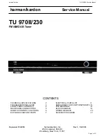 Preview for 1 page of Harman Kardon TU 970II/230 Service Manual