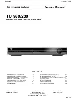 Harman Kardon TU 980/230 Service Manual preview