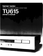 Harman Kardon TU615 Owner'S Manual preview