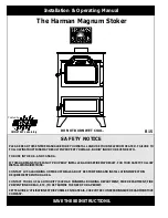 Preview for 1 page of Harman Stove Company Harman Stove The Harman Magnum Stoker Installation And Operating Manual