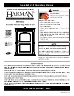 Harman Accentra Freestanding Pellet Stove Installation & Operating Manual preview