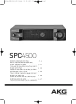 Harman AKG SPC4500 User Instructions preview