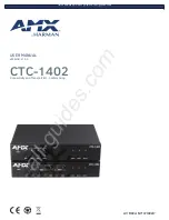 Harman AMX CTC-1402TX User Manual предпросмотр