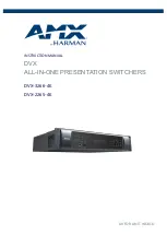 Harman AMX DVX Series Instruction Manual preview