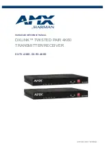 Harman AMX DXLINK DX-TX-4K60 Hardware Reference Manual предпросмотр