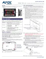 Harman AMX MODERO S MSD-701-L2 Quick Start Manual preview