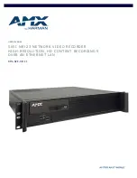 Preview for 1 page of Harman AMX NMX-NVR-N6123 User Manual