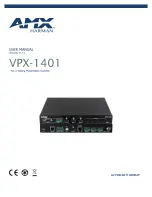 Harman AMX VPX-1401 User Manual preview