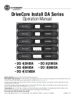 Harman Crown DriveCore Install DA Series Operation Manual preview