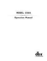 Предварительный просмотр 1 страницы Harman DBX 1066 Operation Manual