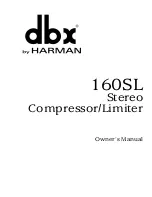 Harman dbx 160SL Owner'S Manual предпросмотр