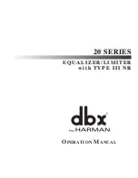 Harman DBX 20 Series Operation Manual preview