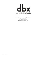 Предварительный просмотр 13 страницы Harman DBX 20 Series Operation Manual