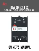 Предварительный просмотр 1 страницы Harman dbx DJdi Owner'S Manual