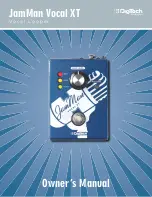 Harman DigiTech JamMan Vocal XT Owner'S Manual preview