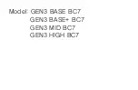 Harman GEN3 BASE BC7 Instructions Manual preview