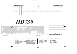 Preview for 3 page of Harman HD730 Owner'S Manual