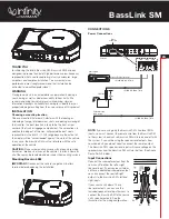 Harman Infinity BassLink SM Quick Manual preview