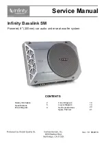 Harman Infinity BassLink SM Service Manual preview